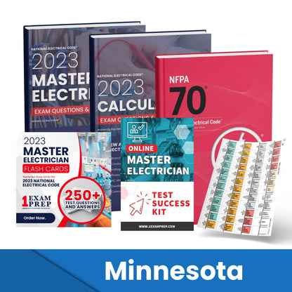 2023 Minnesota Master Electrician Exam Prep Study Guides & Code Book Ultimate Combo (Based on the 2023 NEC)