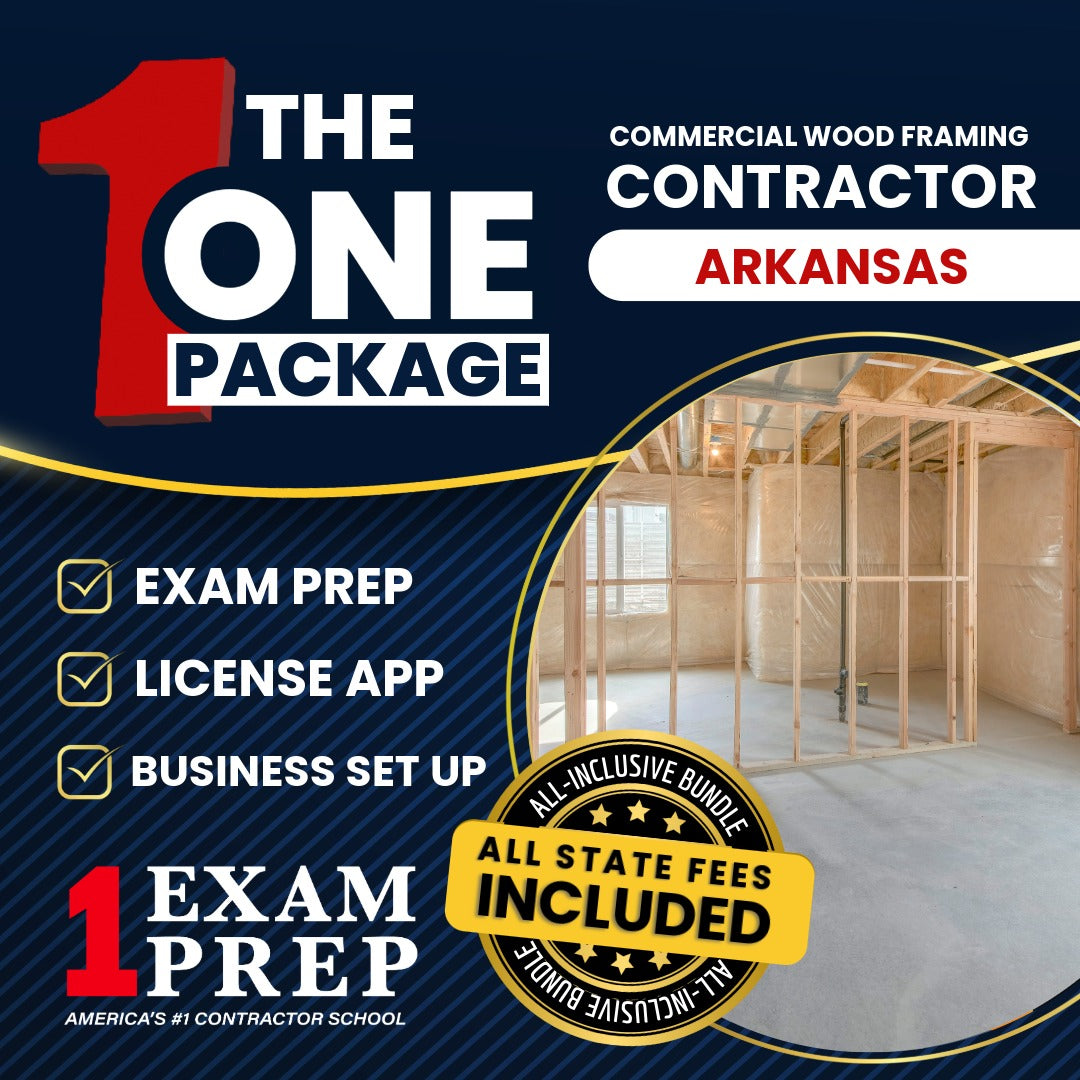 The 1 Package: All-Inclusive Arkansas Commercial Wood Framing Contractor Exam, Licensing & Business Setup Solution