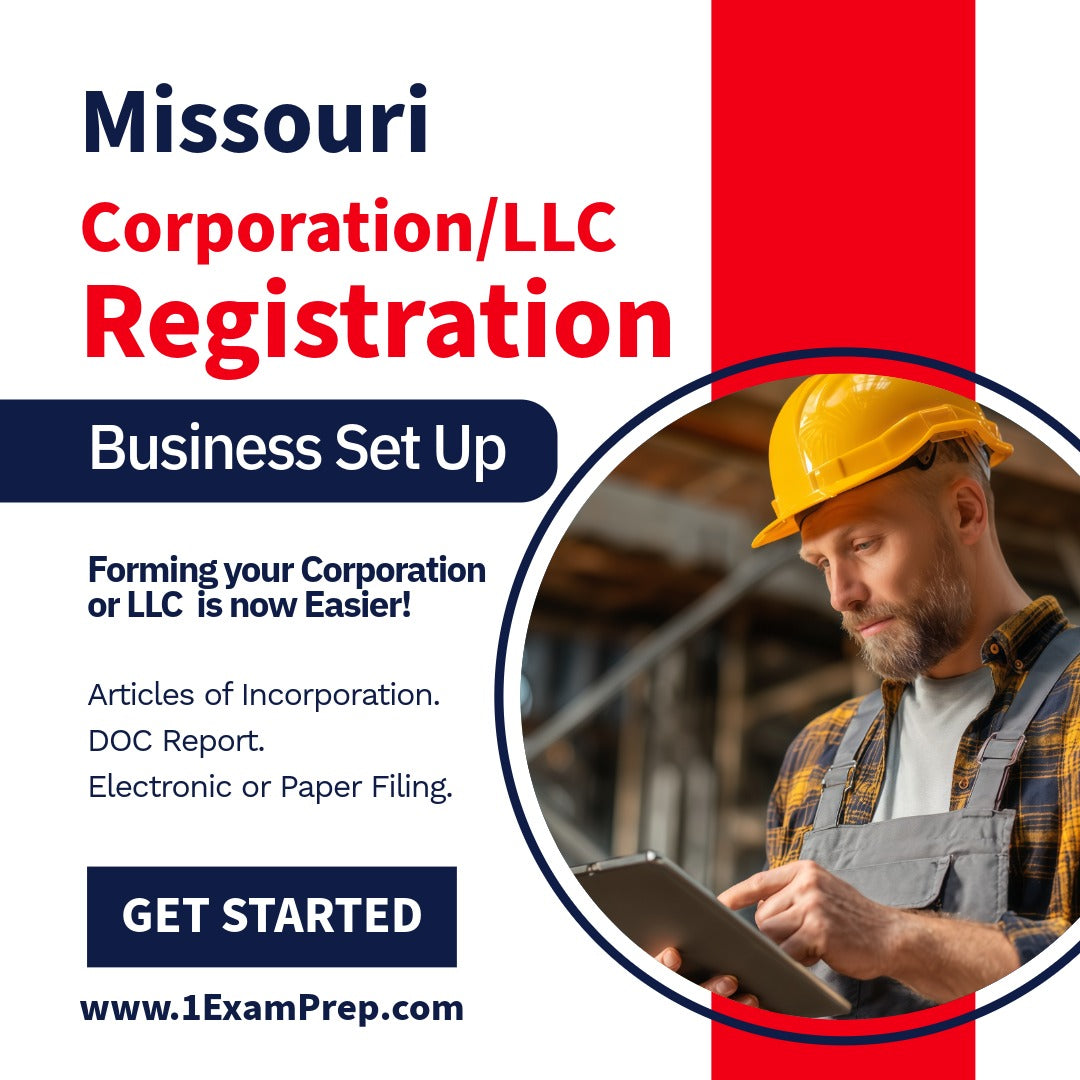 Missouri Corporation or LLC Filing Registration Formation Setup