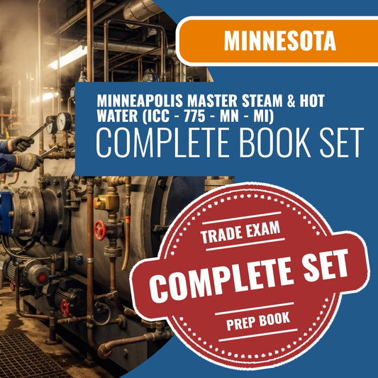 Minnesota Minneapolis Master Steam & Hot Water Contractor (ICC - 775 - MN - MI) Exam Book Package