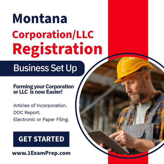 Montana Corporation or LLC Filing Registration Formation Setup