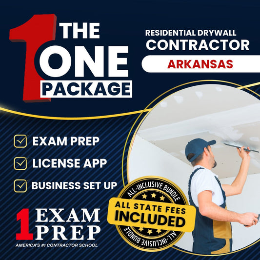 The 1 Package: All-Inclusive Arkansas Residential Drywall Contractor Exam, Licensing & Business Setup Solution