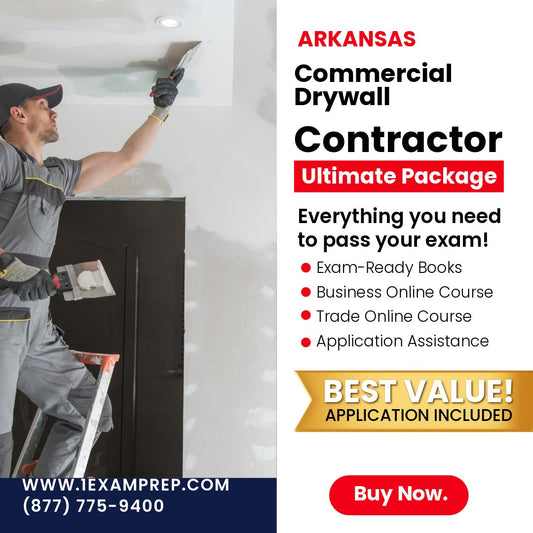 Arkansas Commercial Drywall Contractor Ultimate Exam Prep Rental Package