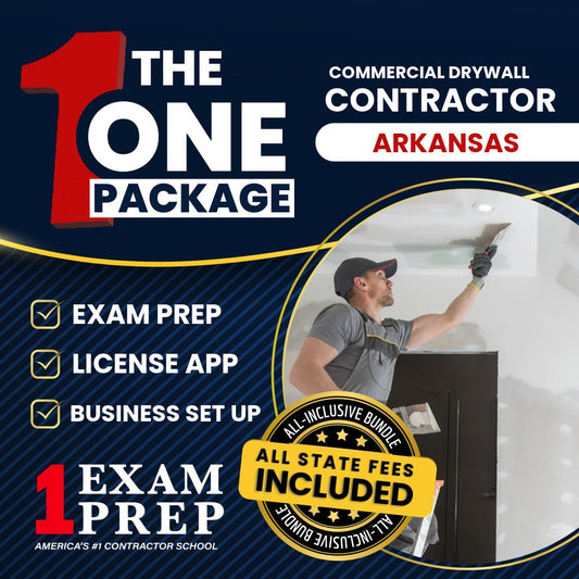 The 1 Package: All-Inclusive Arkansas Commercial Drywall Contractor Exam, Licensing & Business Setup Solution
