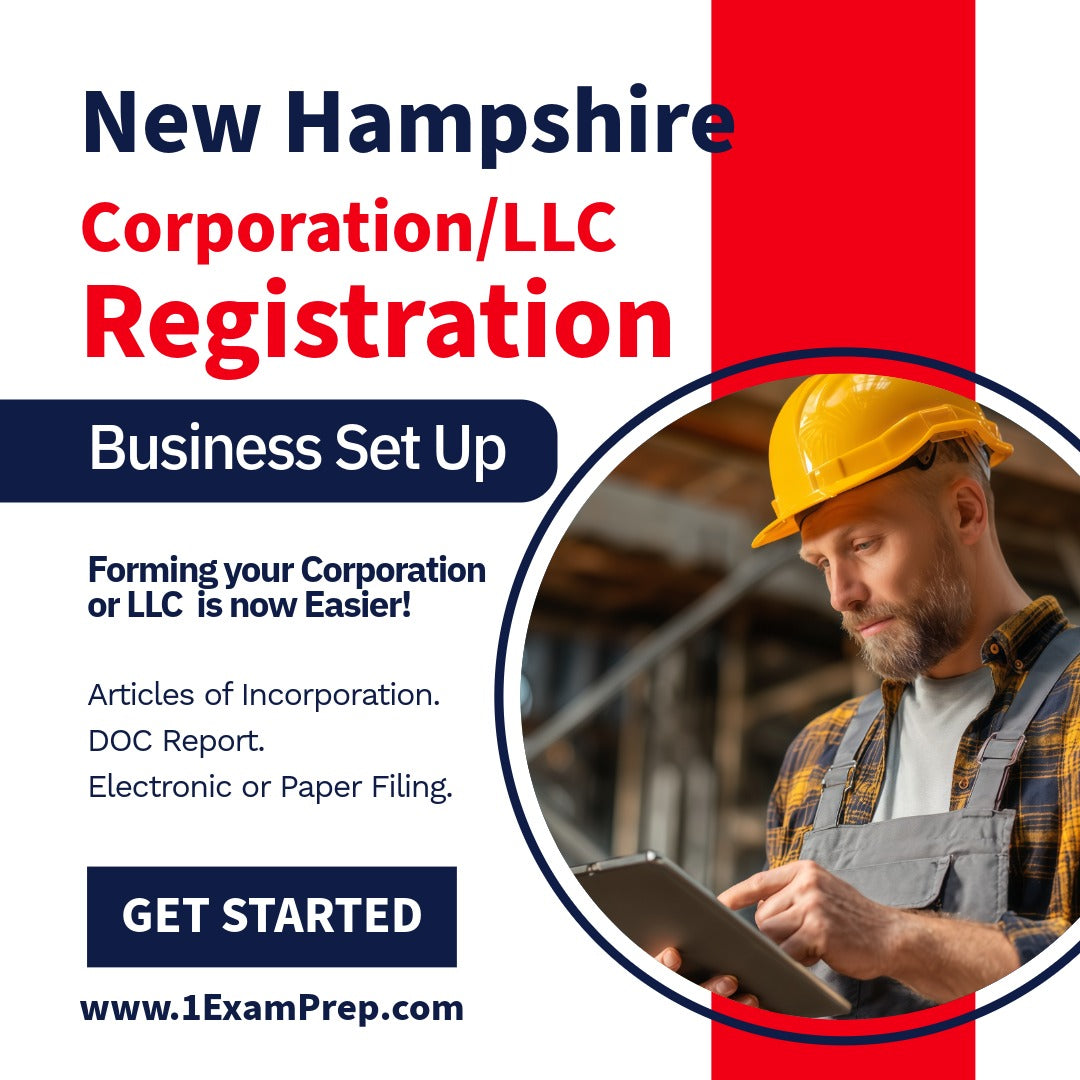 New Hampshire Corporation or LLC Filing Registration Formation Setup