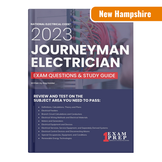 New Hampshire 2023 Journeyman Electrician Exam Prep and Study Guide: 12 Practice Exams +2 Full Final Exams: Trusted by 50k Electricians