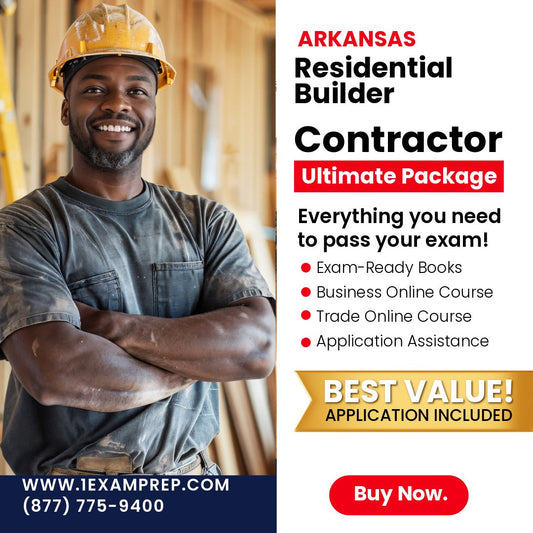 Arkansas Residential Builder Contractor Ultimate Exam Prep Rental Package