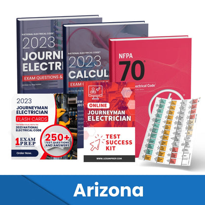 2023 Arizona Journeyman Electrician Exam Prep Study Guides & Code Book Ultimate Combo (Based on the 2023 NEC)