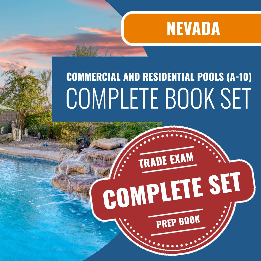 Nevada Commercial And Residential Pools Contractor (A-10) Exam Book Package