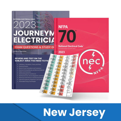 2023 New Jersey Journeyman Electrician Study Guide & National Electrical Code Combo with Tabs (Based on the 2023 NEC)