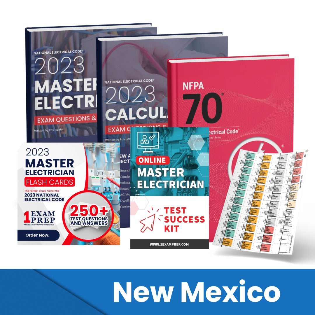 2023 New Mexico Master Electrician Exam Prep Study Guides & Code Book Ultimate Combo (Based on the 2023 NEC)