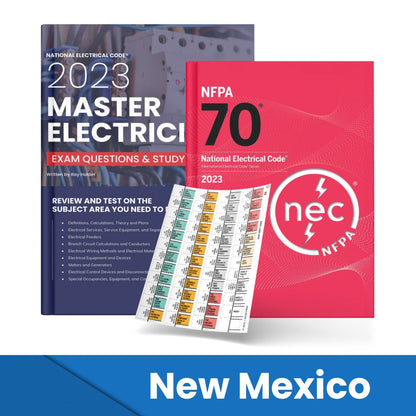 2023 New Mexico Master Electrician Study Guide & National Electrical Code Combo with Tabs (Based on the 2023 NEC)