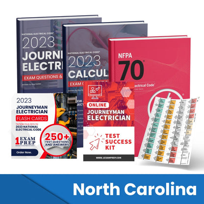 2023 North Carolina Journeyman Electrician Exam Prep Study Guides & Code Book Ultimate Combo (Based on the 2023 NEC)