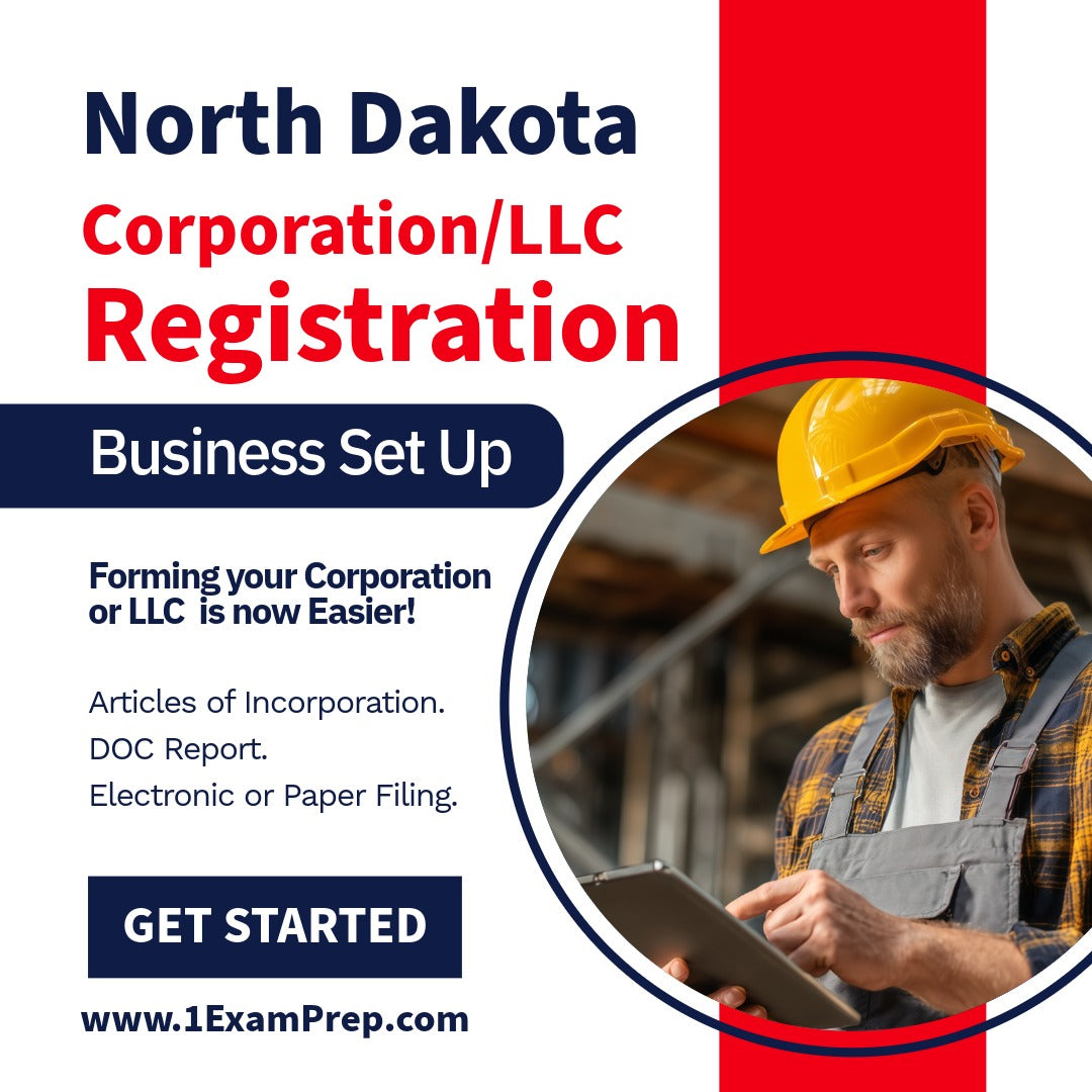 North Dakota Corporation or LLC Filing Registration Formation Setup
