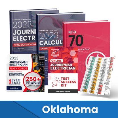 2023 Oklahoma Journeyman Electrician Exam Prep Study Guides & Code Book Ultimate Combo (Based on the 2023 NEC)