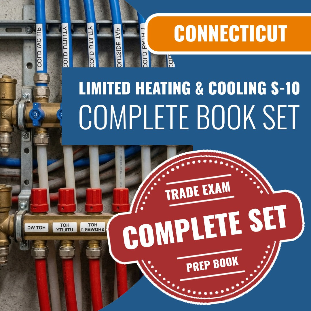 Connecticut Limited Heating & Cooling Journeyperson (S-10) Exam Book Package