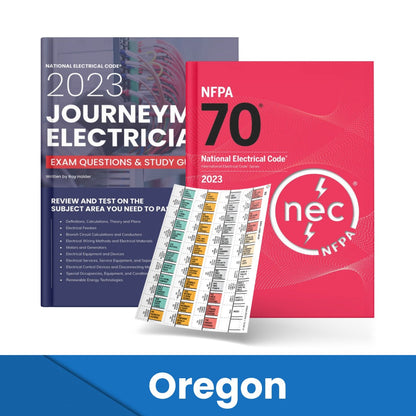 2023 Oregon Journeyman Electrician Study Guide & National Electrical Code Combo with Tabs (Based on the 2023 NEC)