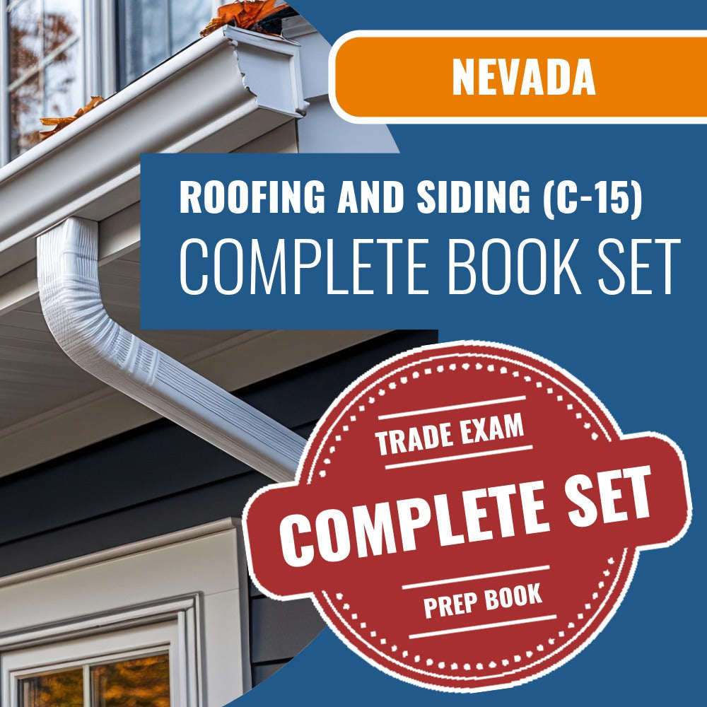 Nevada Roofing and Siding Contractor (C-15) Exam Book Package