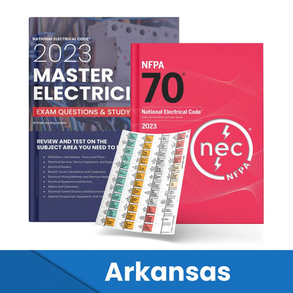 2023 Arkansas Master Electrician Study Guide & National Electrical Code Combo with Tabs (Based on the 2023 NEC)