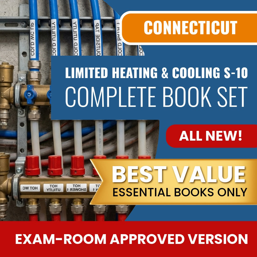 Connecticut Limited Heating & Cooling Journeyperson (S-10) Books Allowed into Exam Package