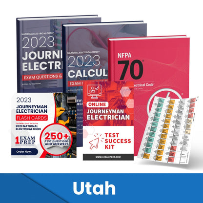 2023 Utah Journeyman Electrician Exam Prep Study Guides & Code Book Ultimate Combo (Based on the 2023 NEC)