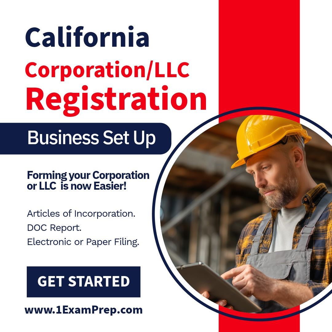 California Corporation or LLC Filing Registration Formation Setup