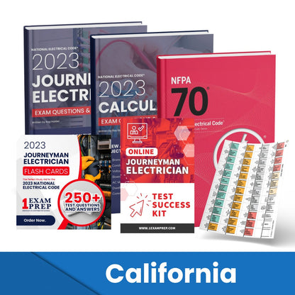 2023 California Journeyman Electrician Exam Prep Study Guides & Code Book Ultimate Combo (Based on the 2023 NEC)