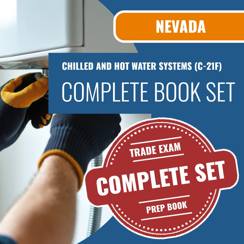 Nevada Chilled and Hot Water Systems Contractor (C-21F) Exam Book Package