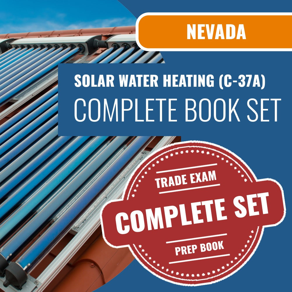 Nevada Solar Water Heating Contractor (C-37A) Exam Book Package