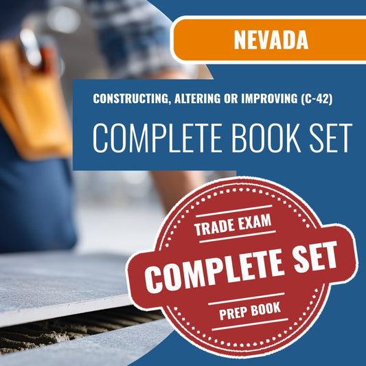 Nevada C-42 contractor license exam prep book package
