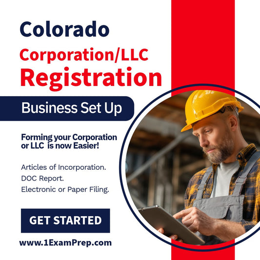 Colorado Corporation or LLC Filing Registration Formation Setup