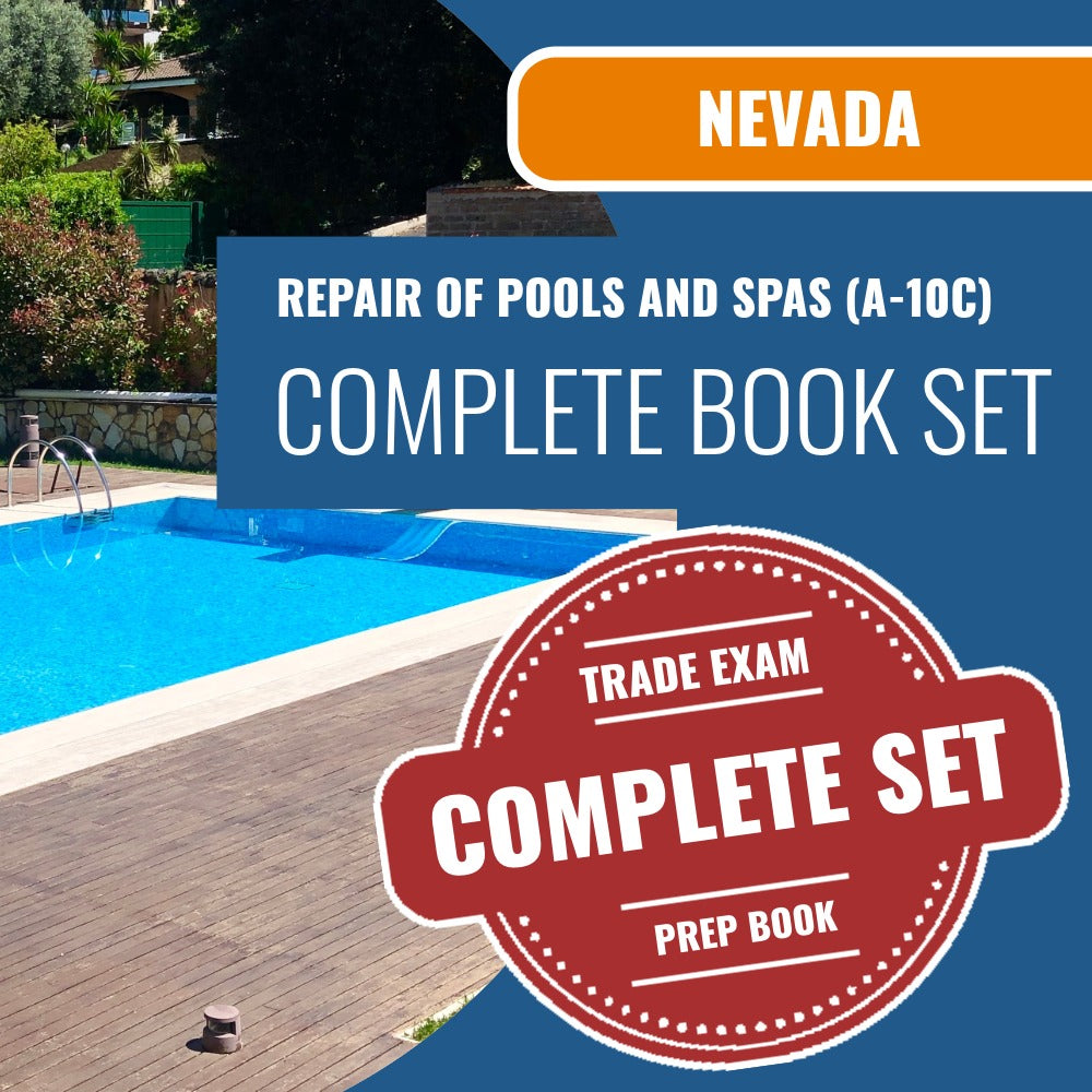 Nevada Repair Of Pools And Spas Contractor (A-10C) Exam Book Package