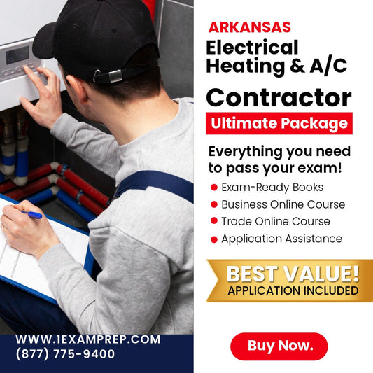 Arkansas Electrical Heating & A/C Installation Contractor Ultimate Exam Prep Rental Package