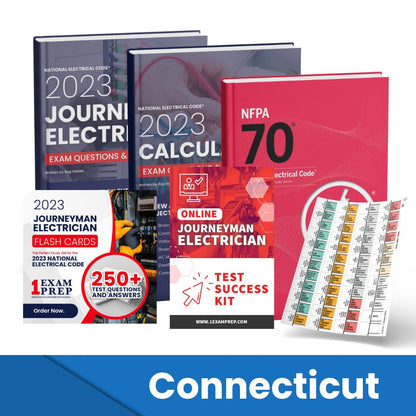 2023 Connecticut Journeyman Electrician Exam Prep Study Guides & Code Book Ultimate Combo (Based on the 2023 NEC)