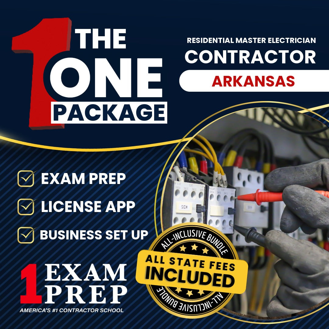 The 1 Package: All-Inclusive Arkansas Residential Master Electrician Contractor Exam, Licensing & Business Setup Solution
