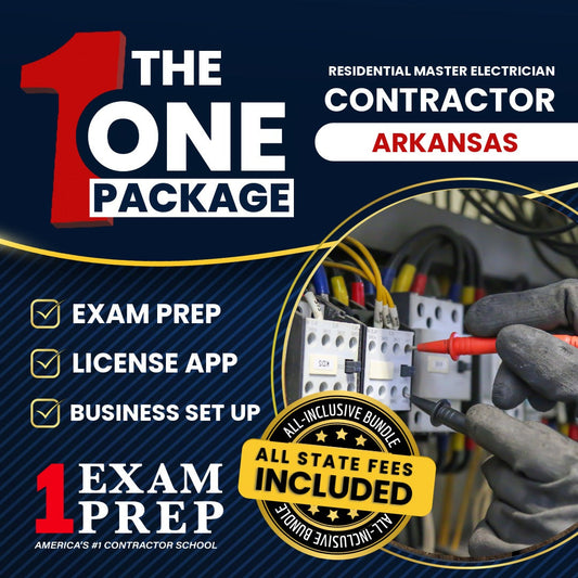 The 1 Package: All-Inclusive Arkansas Residential Master Electrician Contractor Exam, Licensing & Business Setup Solution