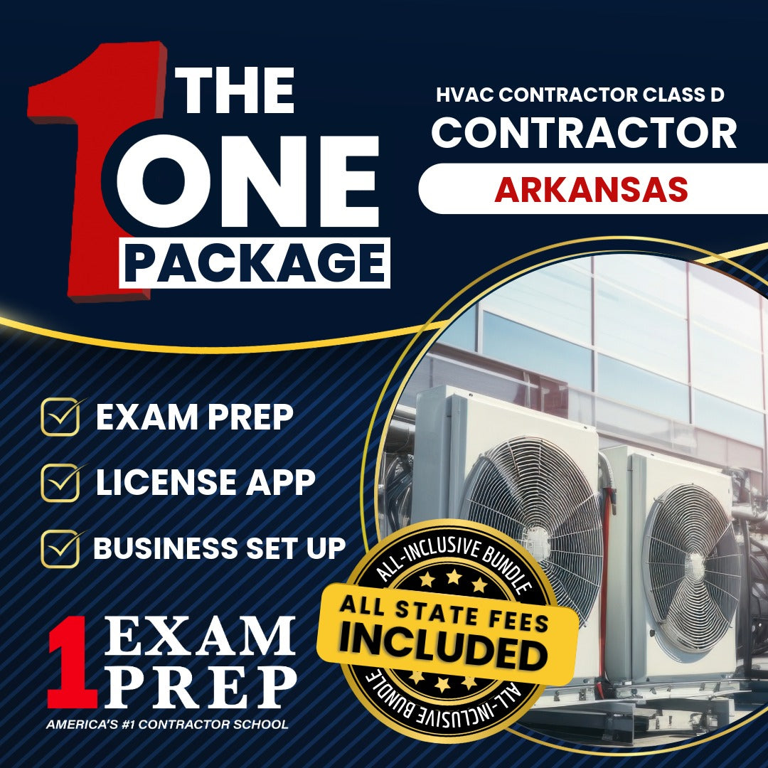 The 1 Package: All-Inclusive Arkansas Class D HVACR Contractor Exam, Licensing & Business Setup Solution