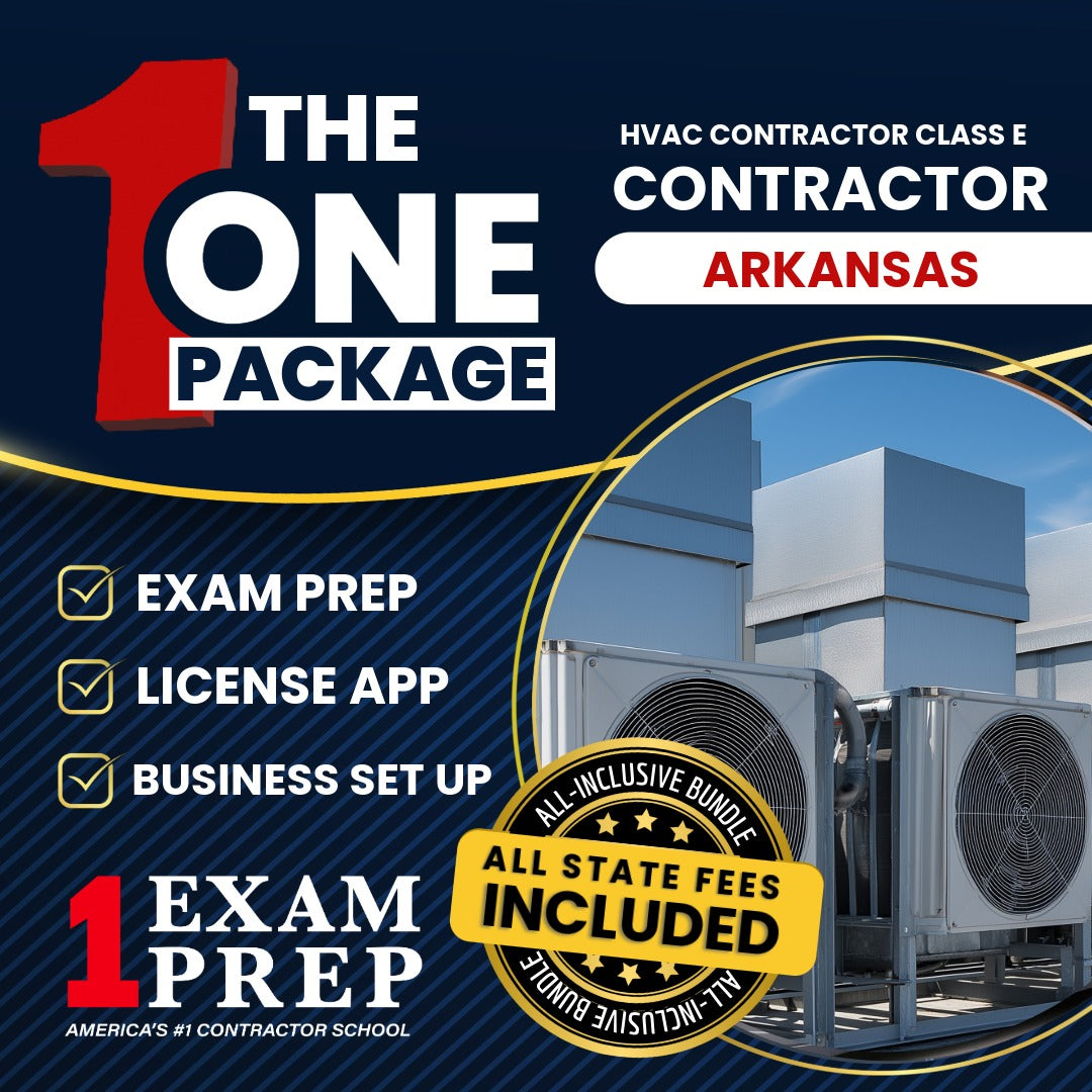 The 1 Package: All-Inclusive Arkansas Class E HVACR Contractor Exam, Licensing & Business Setup Solution
