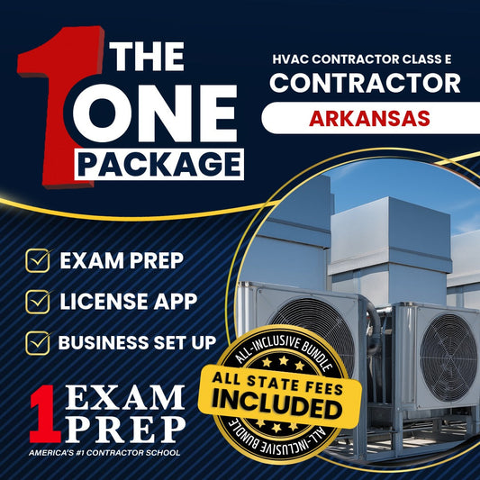 The 1 Package: All-Inclusive Arkansas Class E HVACR Contractor Exam, Licensing & Business Setup Solution
