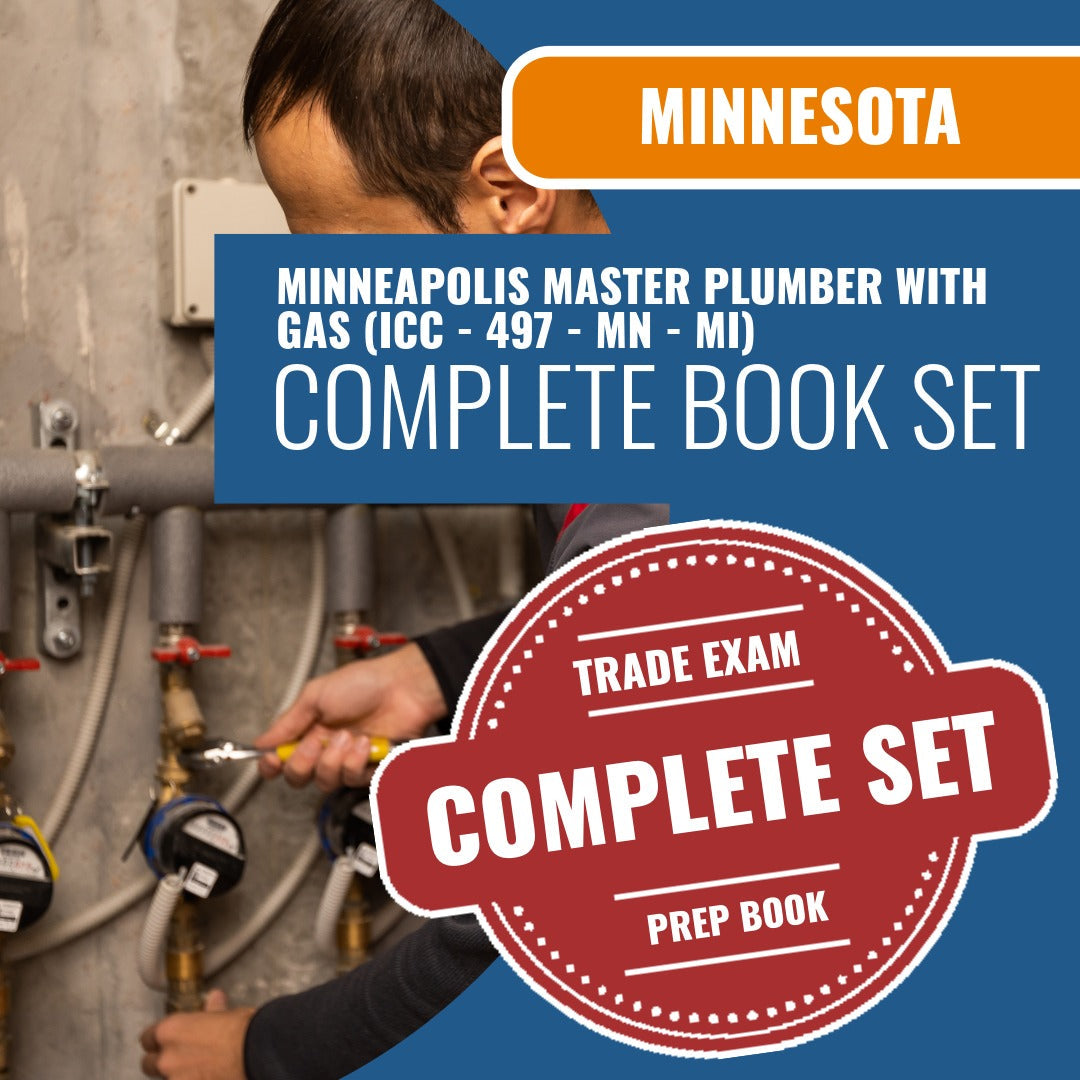 Minnesota Minneapolis Master Plumber with Gas (ICC - 497 - MN - MI) Exam Book Package