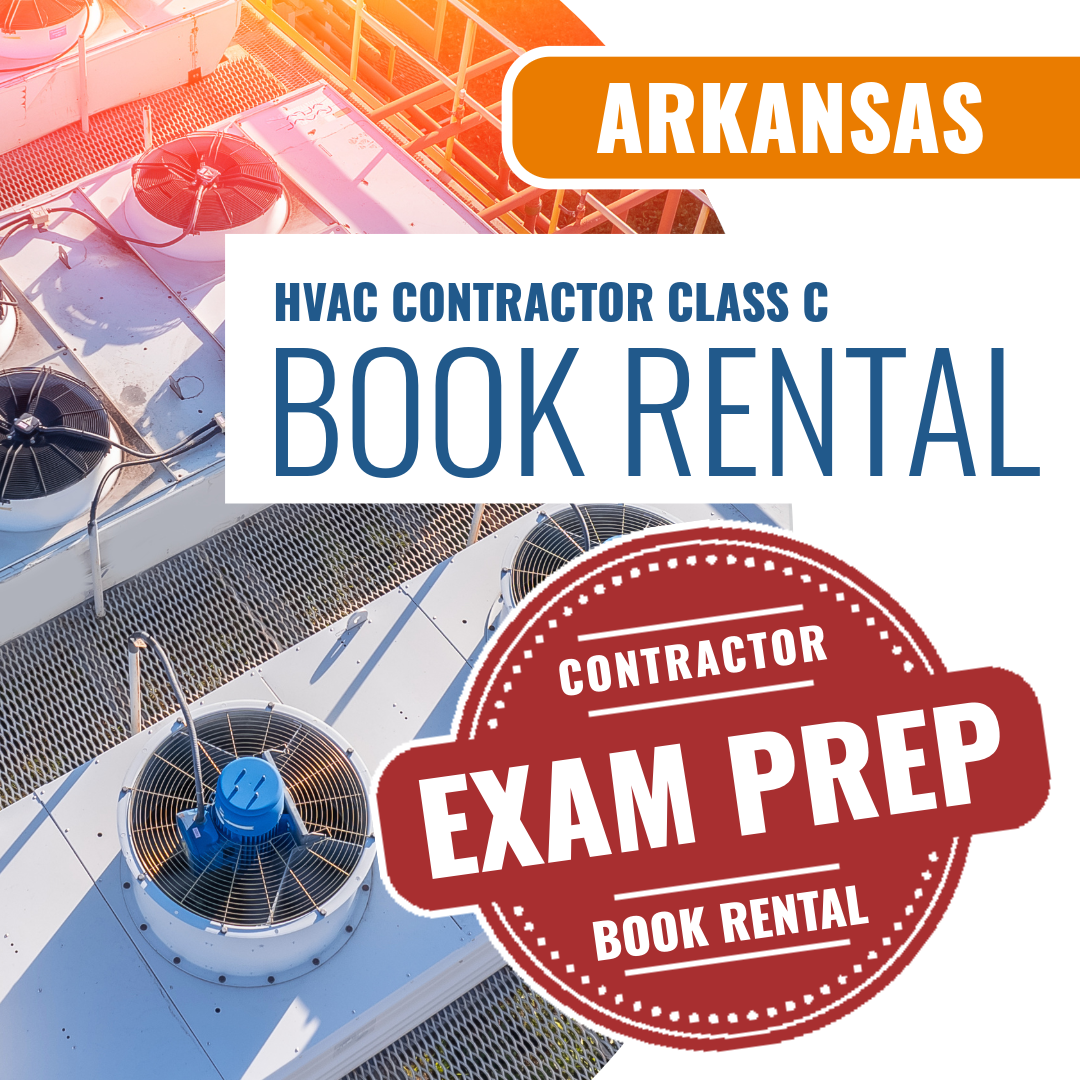 Arkansas Class C HVACR contractor books and courses rental package
