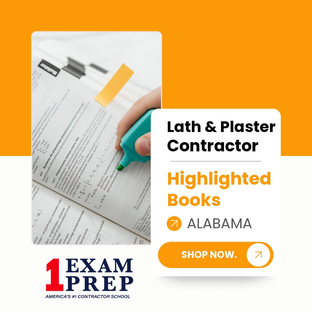 Alabama Lath & Plaster Contractor Exam Highlighted Books