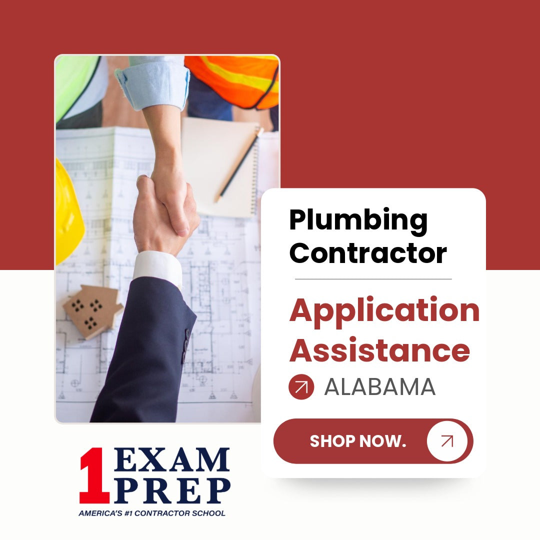 Alabama Plumbing Contractor Exam Application Assistance
