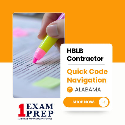 Alabama HBLB Contractor Exam Quick Code Navigation