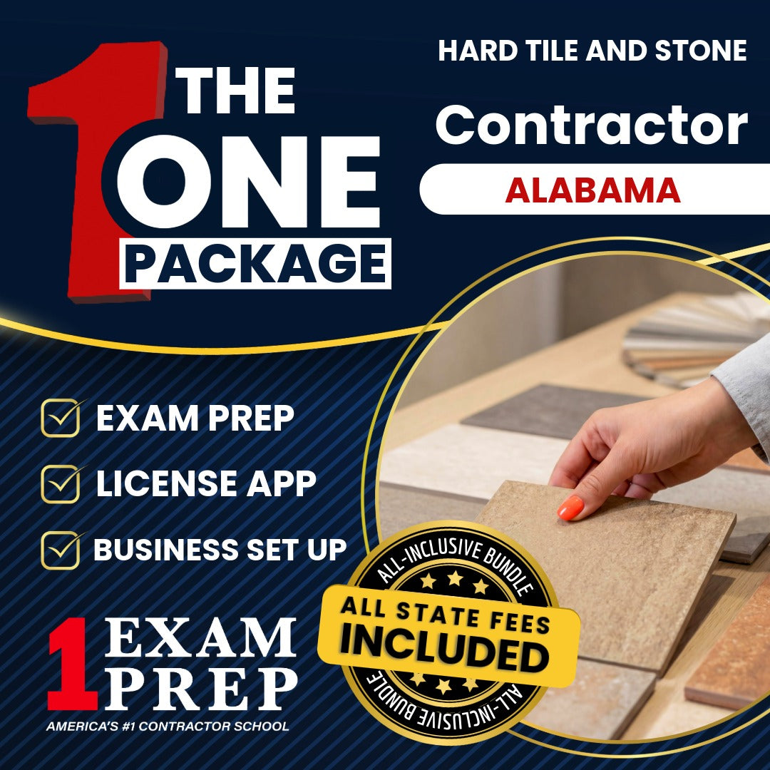 The 1 Package: All-Inclusive Alabama Hard Tile and Stone Contractor Exam, Licensing & Business Setup Solution