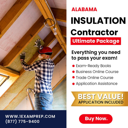 Alabama Insulation Contractor Ultimate Exam Prep Rental Package