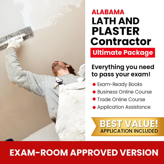 Alabama Lath and Plaster Contractor Ultimate Exam Prep Rental Package