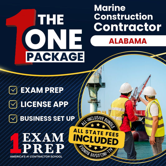 The 1 Package: All-Inclusive Alabama Marine Construction Contractor Exam, Licensing & Business Setup Solution