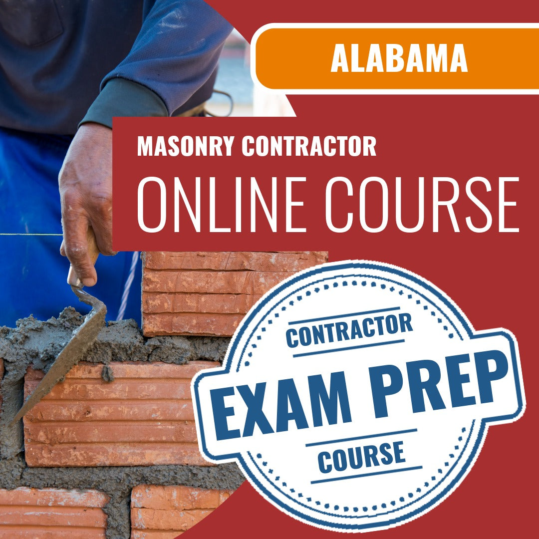 Alabama Masonry Contractor - Online Exam Prep