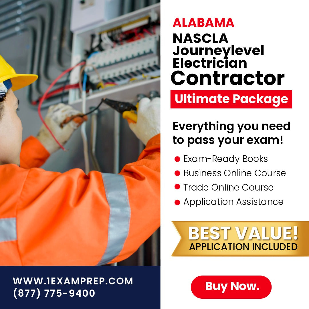 Alabama NASCLA Journeylevel Electrician Ultimate Exam Prep Rental Package